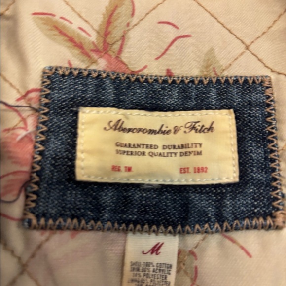 Y2K Abercrombie & Fitch Sherpa Jean Jacket Med - Picture 7 of 7
